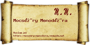 Mocsáry Menodóra névjegykártya